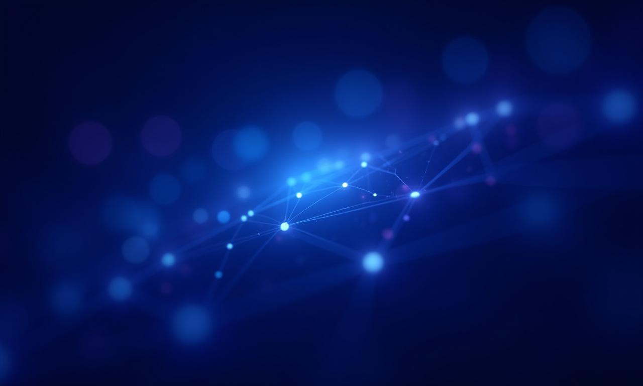 Abstrakte Visualisierung eines neuronalen Netzwerks